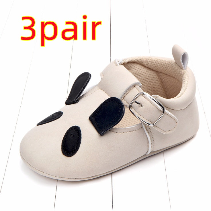 Cartoon Animal Baby Shoes with Non-Slip Soft Bottom