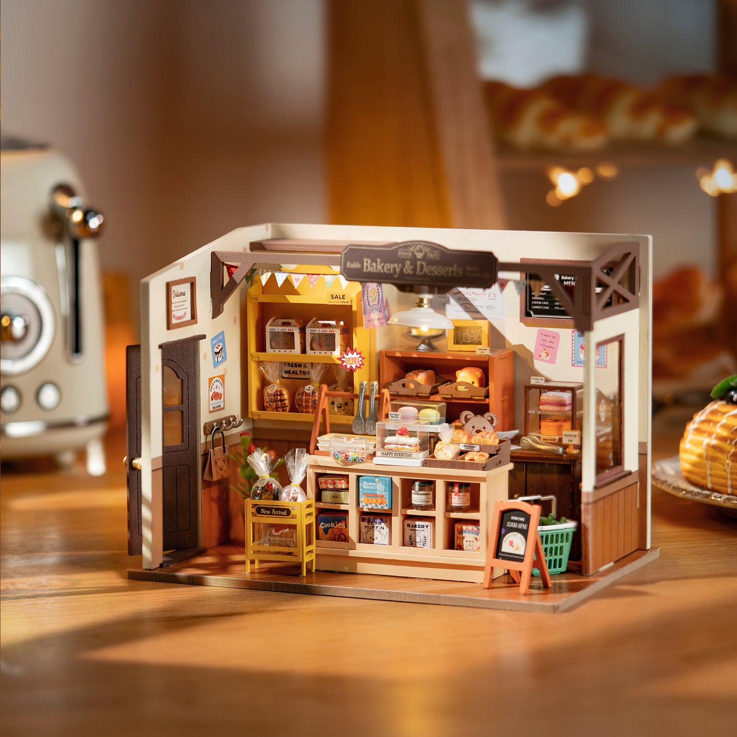Rolife Becka's Baking House: DIY 3D Wooden Miniature House Toy for Kids