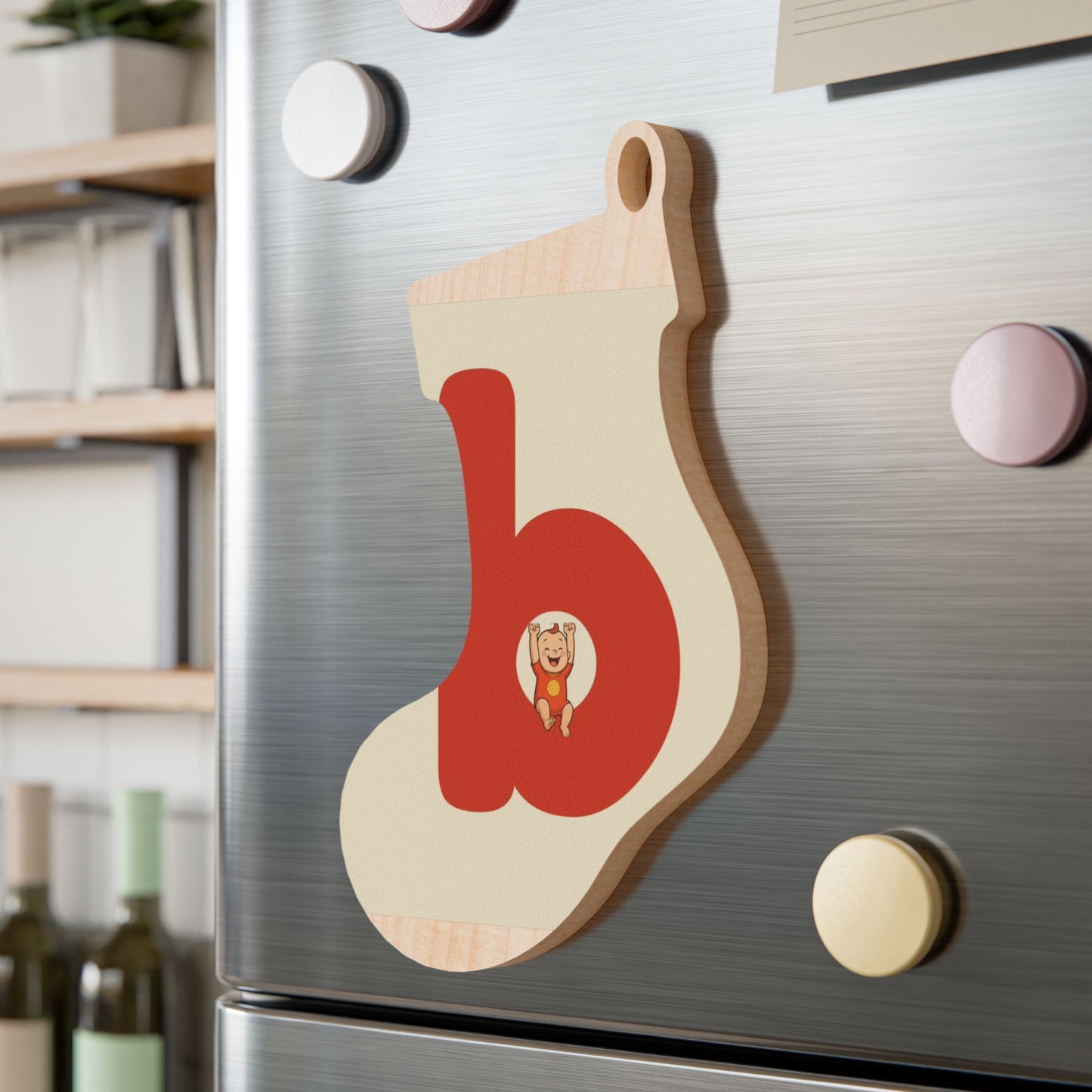 babiesdaily! Personalized wooden Christmas ornaments with cute animal designs.