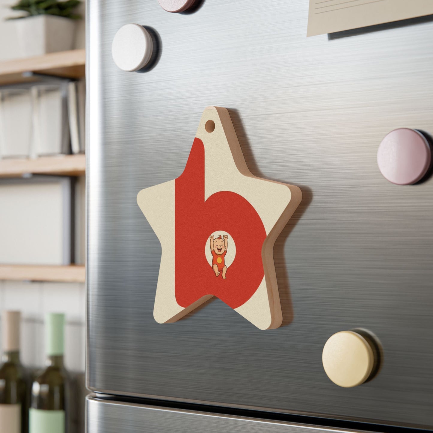 babiesdaily! Personalized wooden Christmas ornaments with cute animal designs.