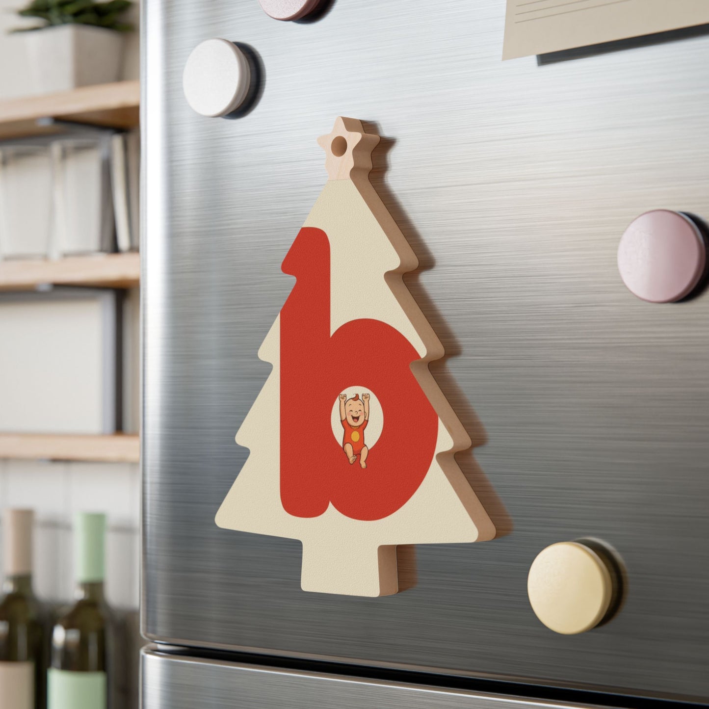 babiesdaily! Personalized wooden Christmas ornaments with cute animal designs.